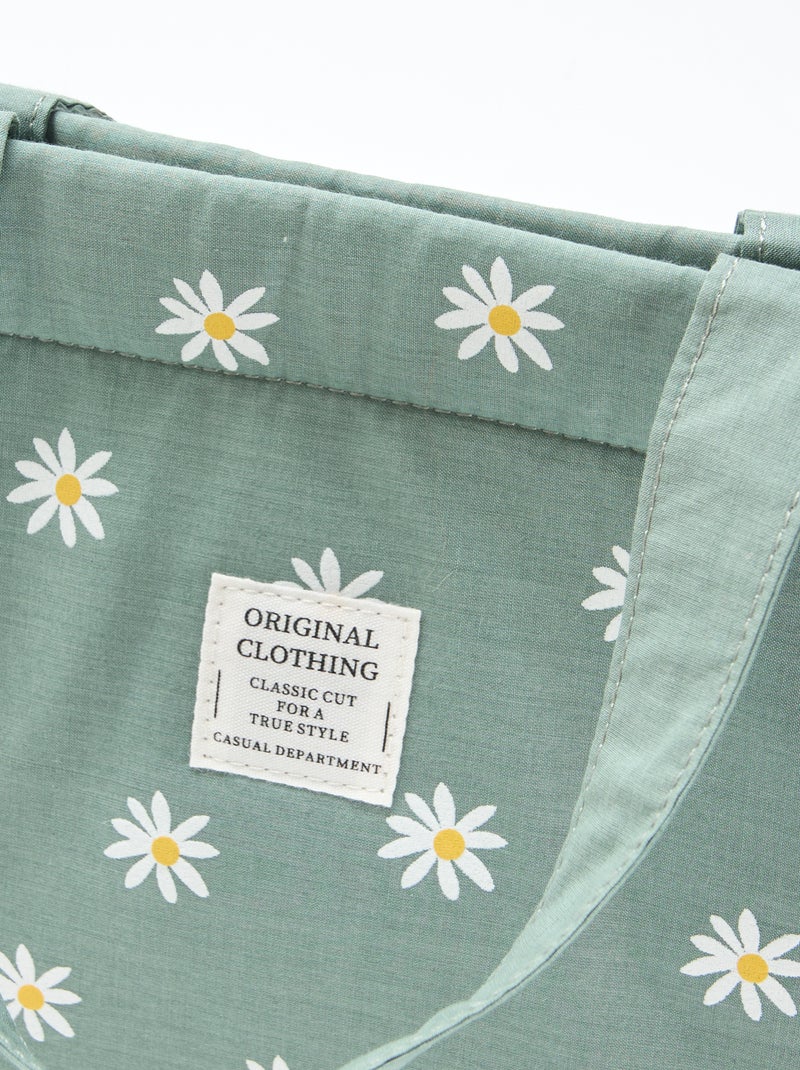 Gewatteerde tas van canvas Groen - Kiabi