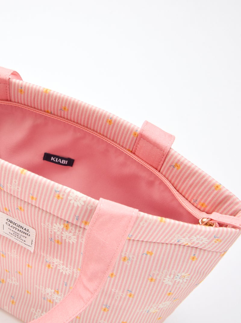 Gewatteerde tas van canvas Rose - Kiabi