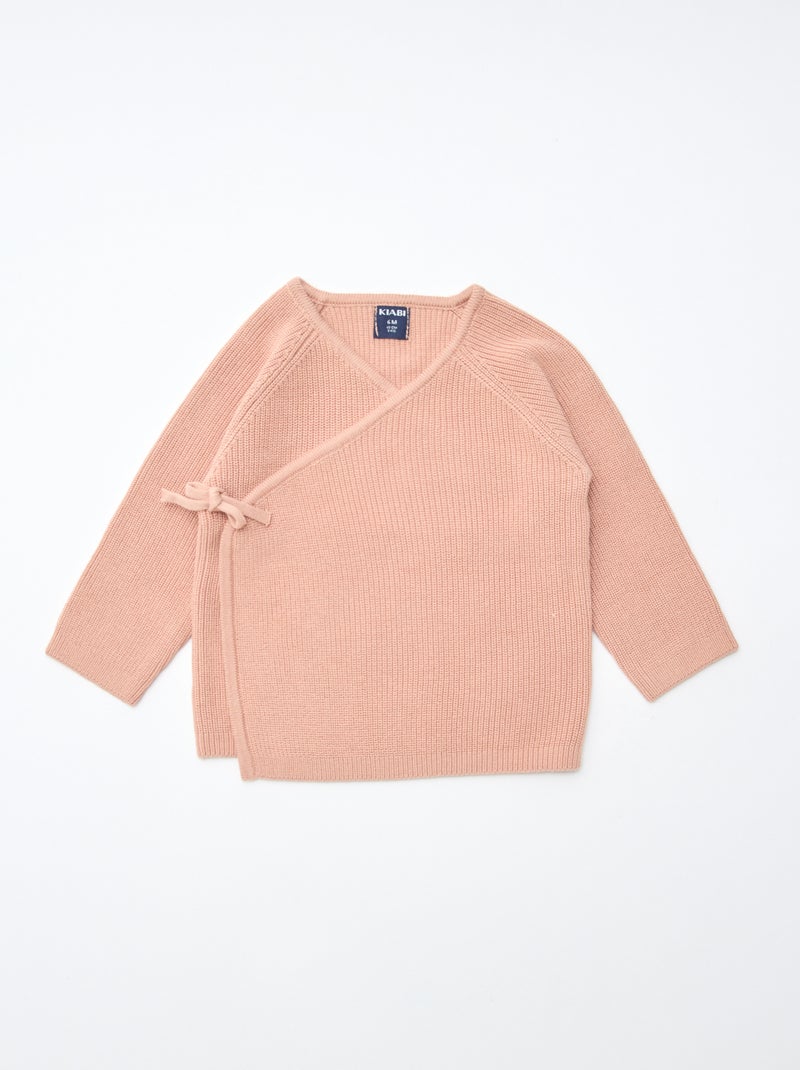 GIFTBOX - Babytruitje + broek + sokken + muts + slabbetje Wit - Kiabi