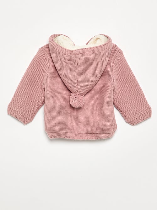 Gilet in mossteek, gevoerd met capuchon - Kiabi Gilet in mossteek, gevoerd met capuchon - Kiabi