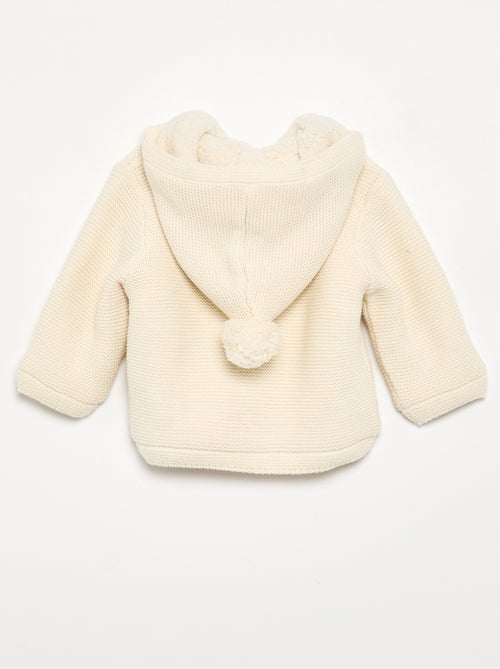 Gilet in mossteek, gevoerd met capuchon - Kiabi Gilet in mossteek, gevoerd met capuchon - Kiabi