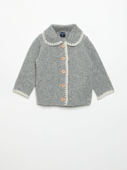 Gilet met contrasterende fantasieboorden - Kiabi