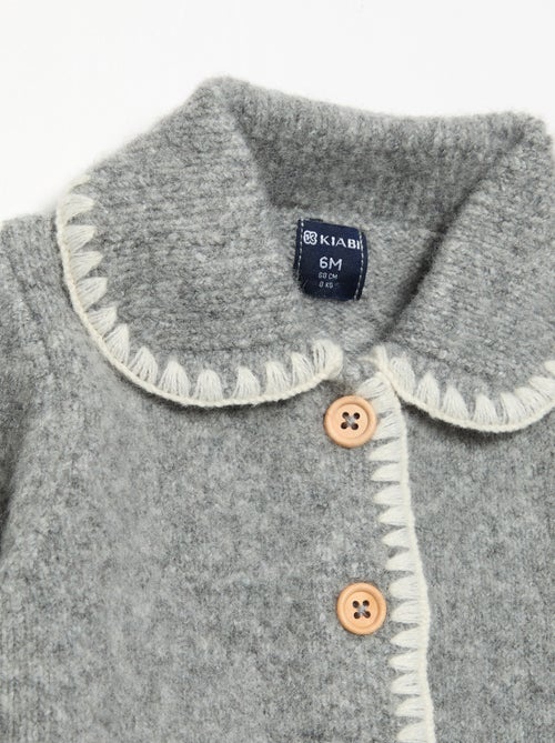 Gilet met contrasterende fantasieboorden - Kiabi