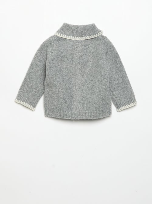 Gilet met contrasterende fantasieboorden - Kiabi