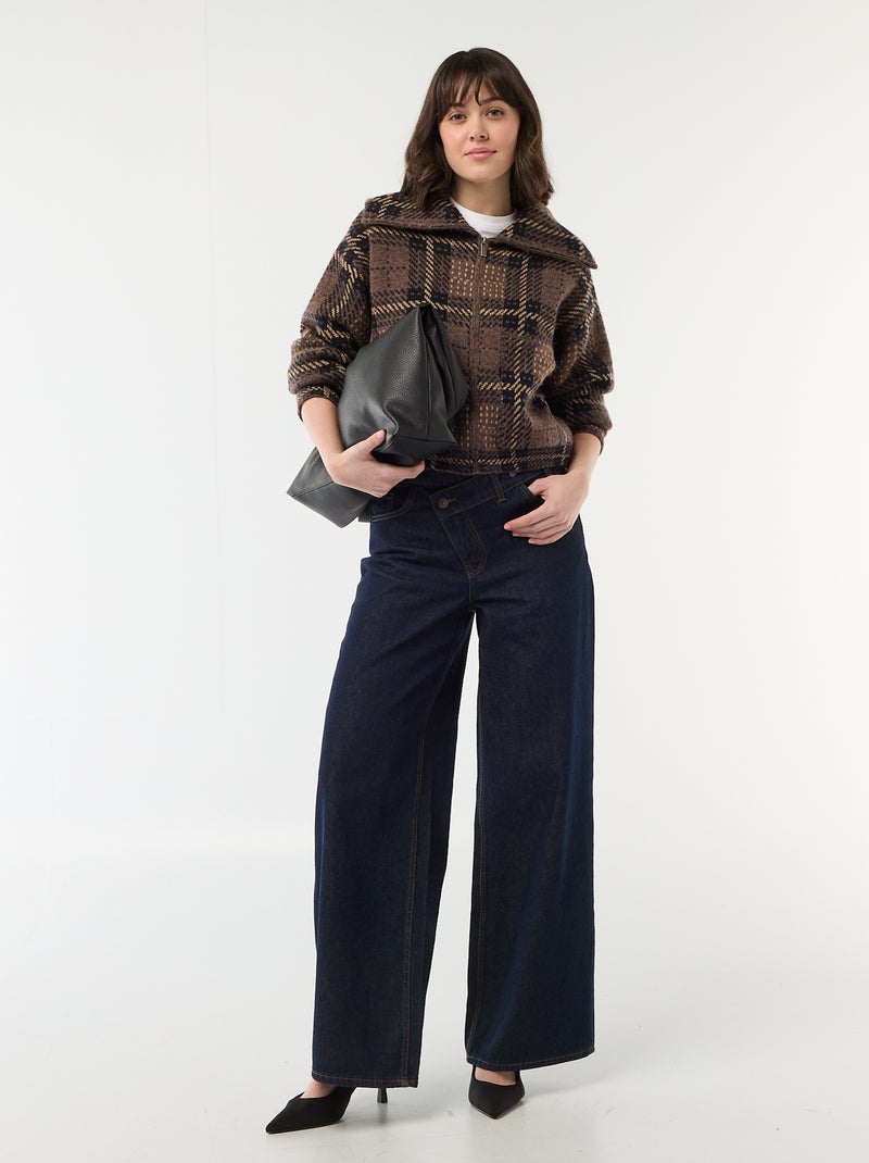 Gilet met opstaande kraag Bruin - Kiabi