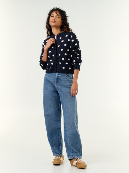 Gilet met stippen en lange mouwen - Kiabi