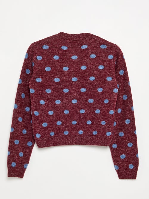 Gilet met stippen en lange mouwen - Kiabi