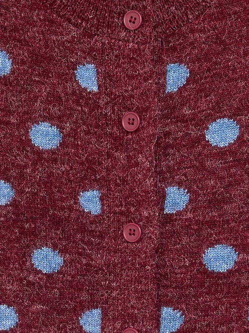 Gilet met stippen en lange mouwen - Kiabi