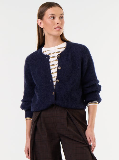 Gilet van mohair- en wolmix met knopen - Kiabi