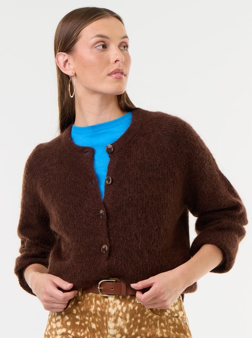 Gilet van mohair- en wolmix met knopen - Kiabi