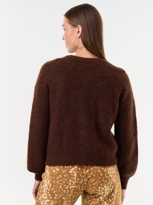 Gilet van mohair- en wolmix met knopen - Kiabi