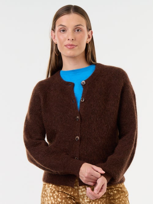 Gilet van mohair- en wolmix met knopen - Kiabi
