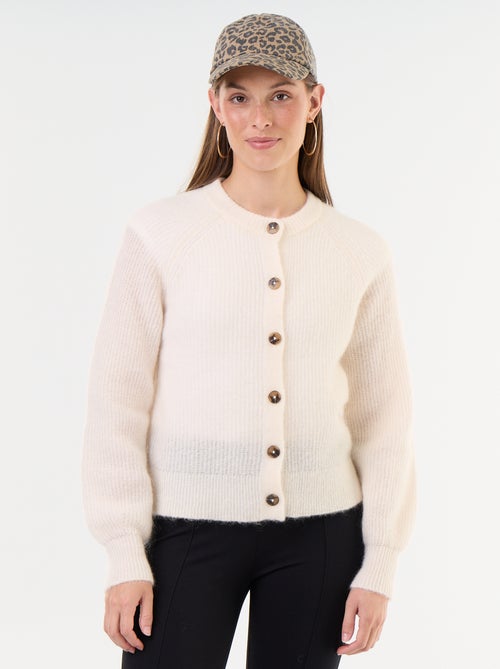 Gilet van mohair- en wolmix met knopen - Kiabi