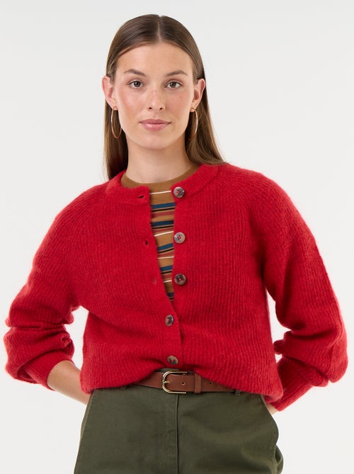 Gilet van mohair- en wolmix met knopen - Kiabi