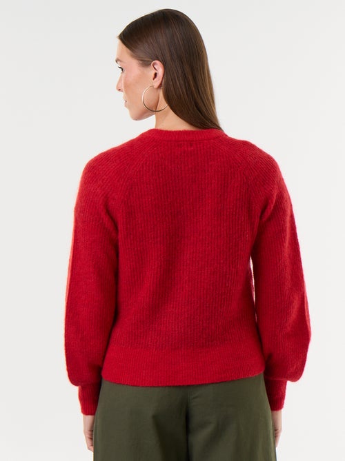 Gilet van mohair- en wolmix met knopen - Kiabi