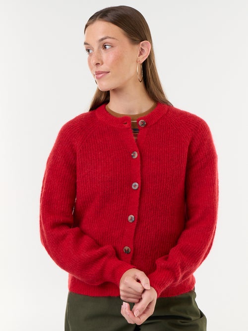Gilet van mohair- en wolmix met knopen - Kiabi