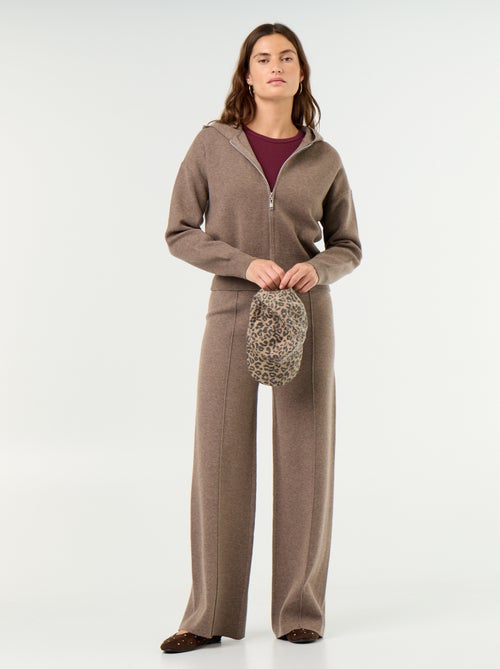 Gilet van ottomanstof met capuchon - Kiabi Gilet van ottomanstof met capuchon - Kiabi