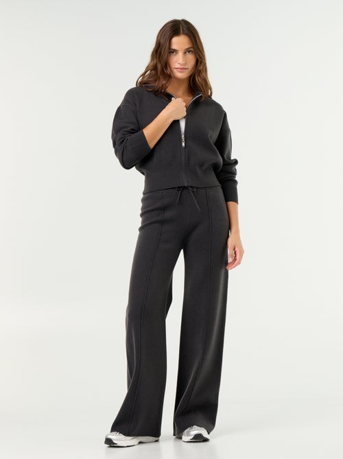 Gilet van ottomanstof met capuchon - Kiabi