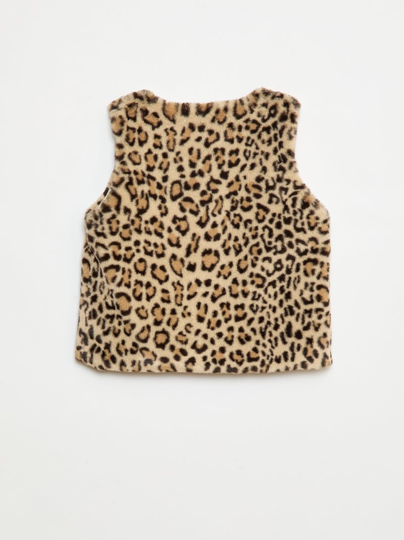 Giletje van imitatiebont Biege - Kiabi