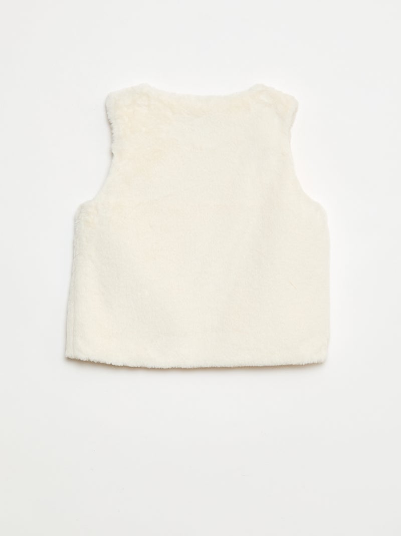 Giletje van imitatiebont Wit - Kiabi