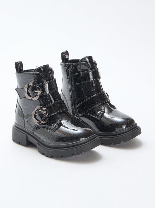 Gladde boots met pailletten - Kiabi