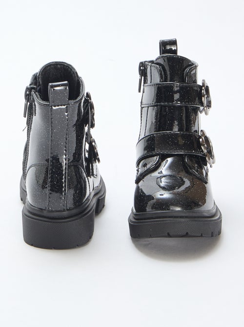 Gladde boots met pailletten - Kiabi