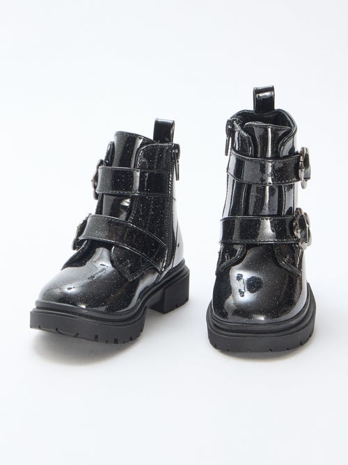 Gladde boots met pailletten - Kiabi