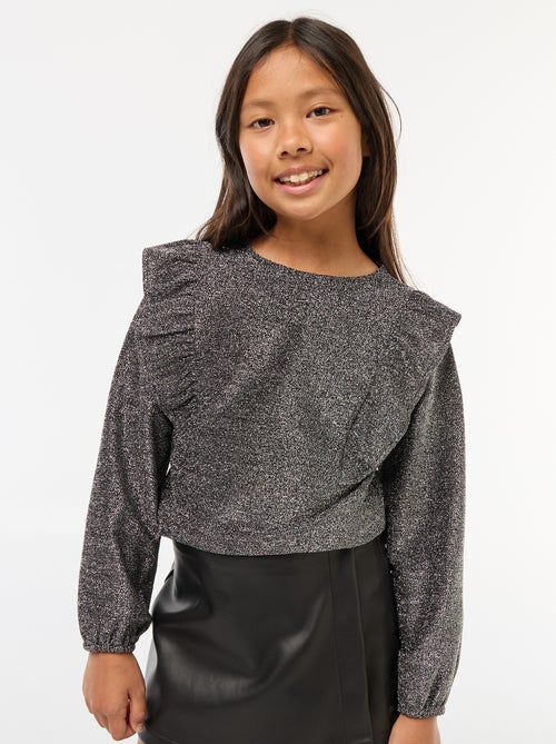 Glanzend T-shirt met lange mouwen - Kiabi