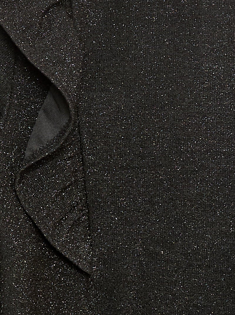 Glanzend T-shirt met lange mouwen Zwart - Kiabi