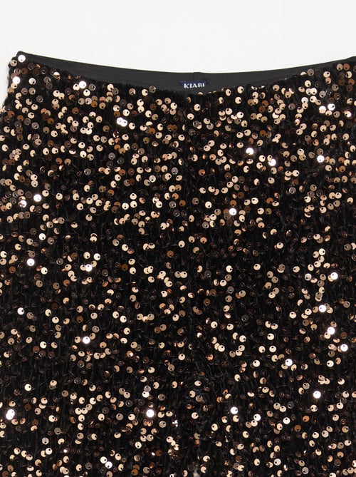 Glanzende broek, flared fit - Kiabi