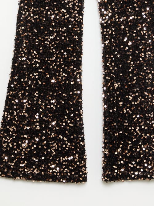 Glanzende broek, flared fit - Kiabi