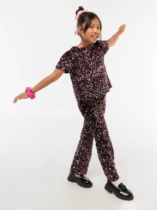 Glanzende broek, flared fit - Kiabi