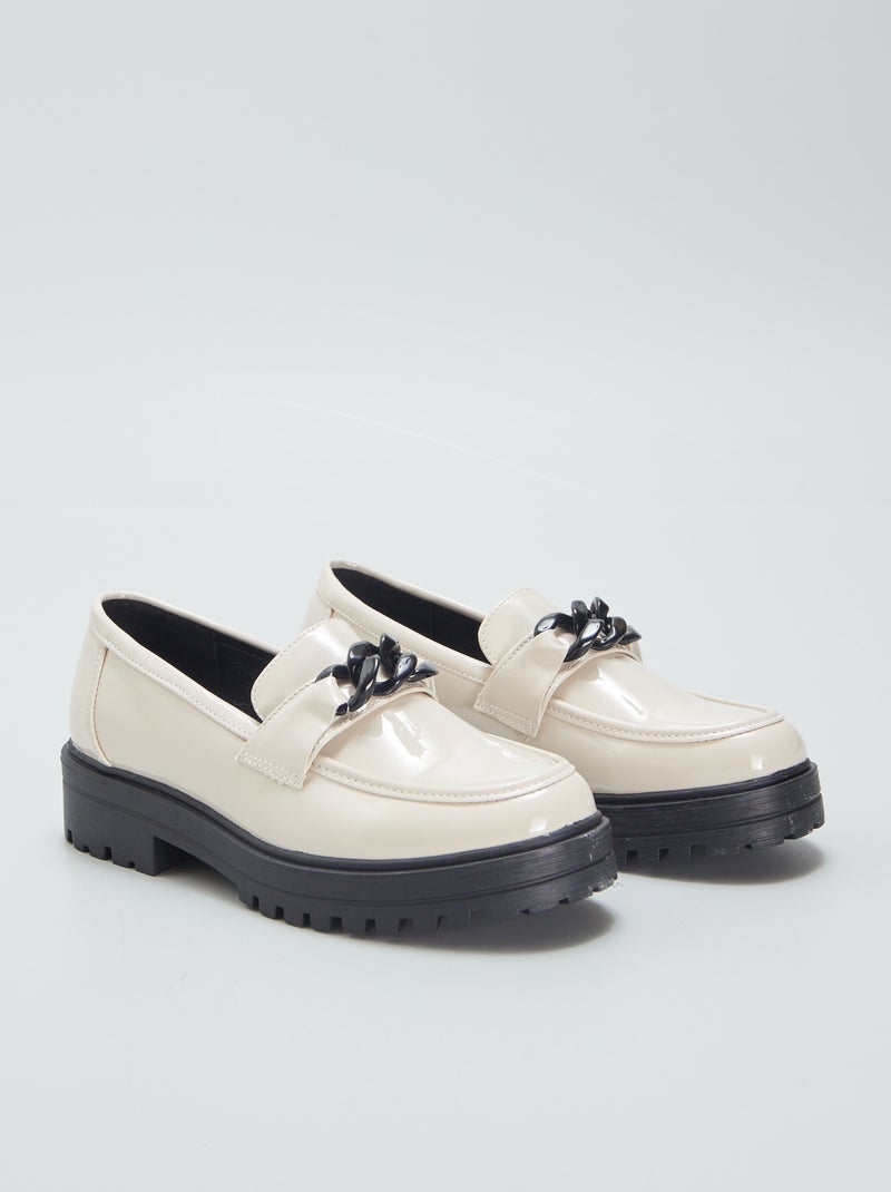 Glanzende loafers BIEGE - Kiabi