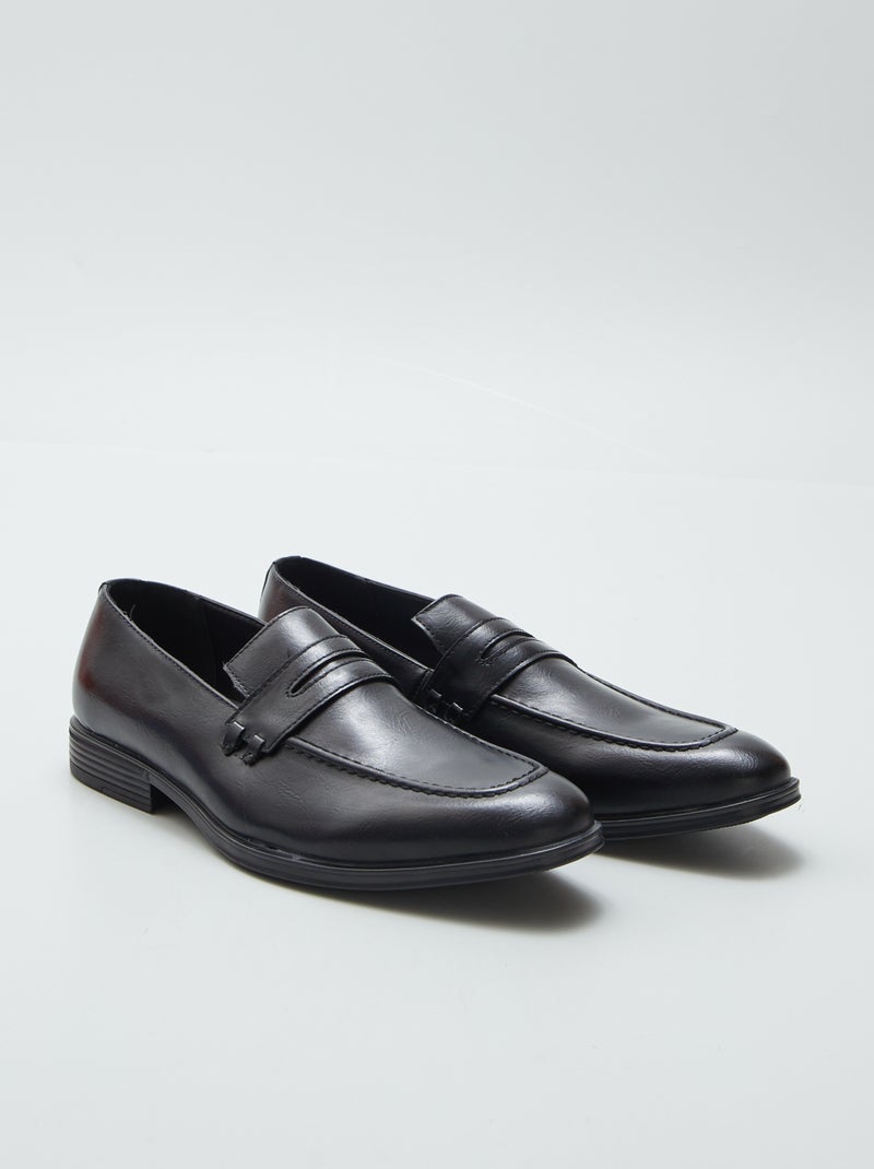 Glanzende loafers ZWART - Kiabi