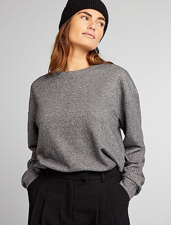 Glanzende sweater met ronde hals - Kiabi