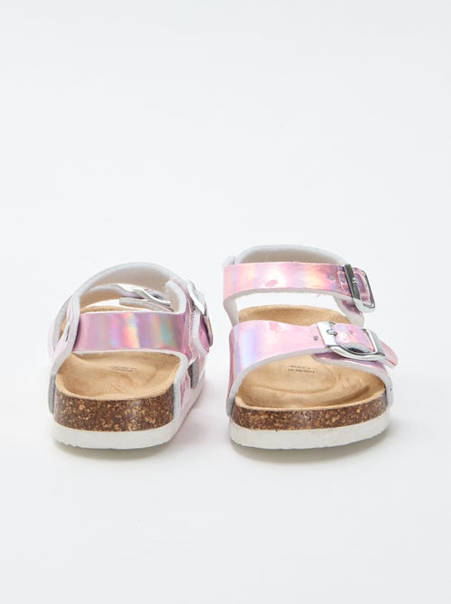 Glimmende sandalen met bandjes - Kiabi
