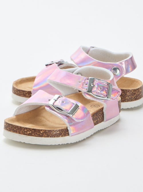 Glimmende sandalen met bandjes - Kiabi