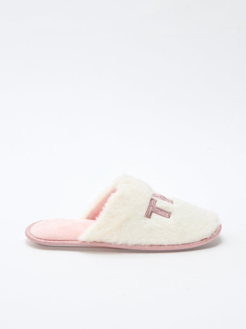 Glitterpantoffels 'the boss' Bruin - Kiabi