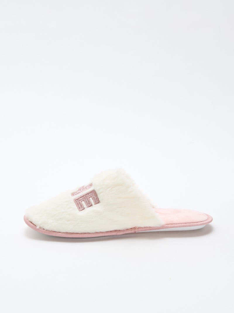 Glitterpantoffels 'the boss' Bruin - Kiabi