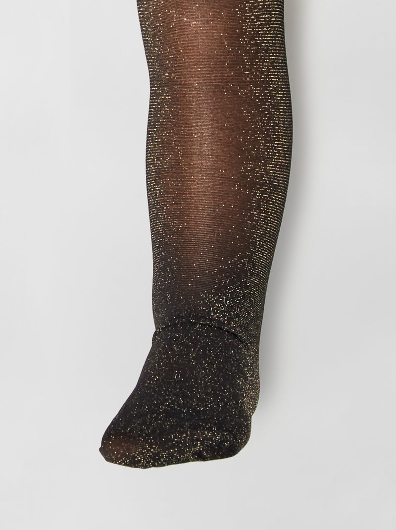 Glitterpanty met stippen zwart - Kiabi