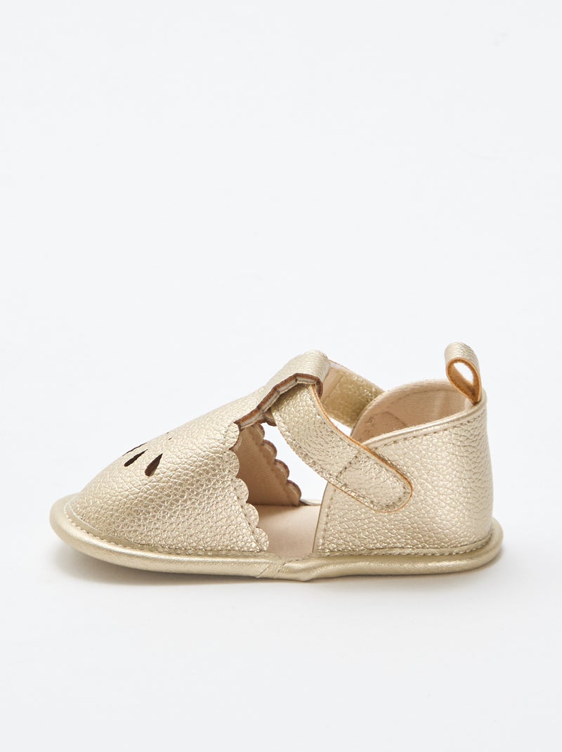 Goudkleurige ceremoniële sandalen Geel - Kiabi