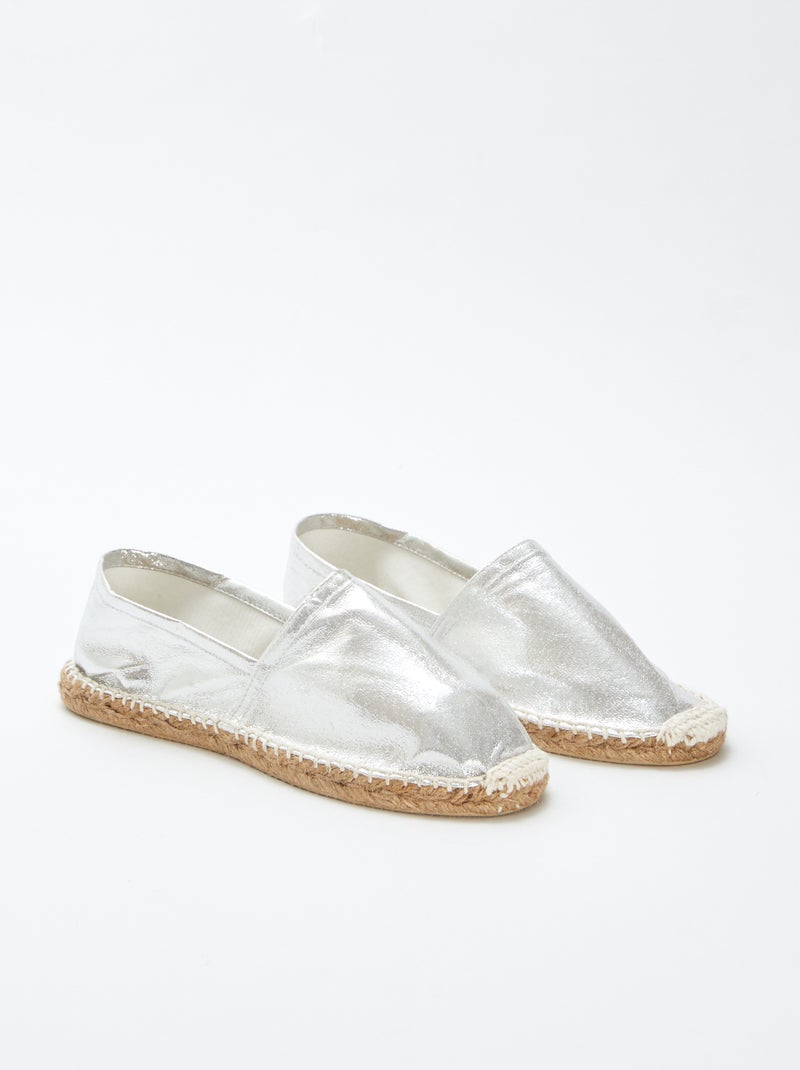Goudkleurige espadrilles zilver - Kiabi