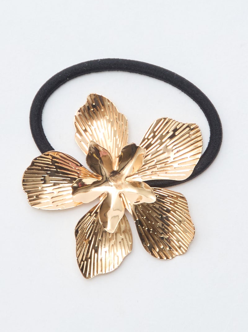 Goudkleurige krokodillenklemmen in bloemvorm Geel - Kiabi