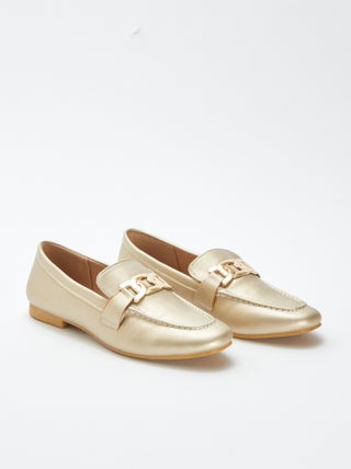 Goudkleurige loafers