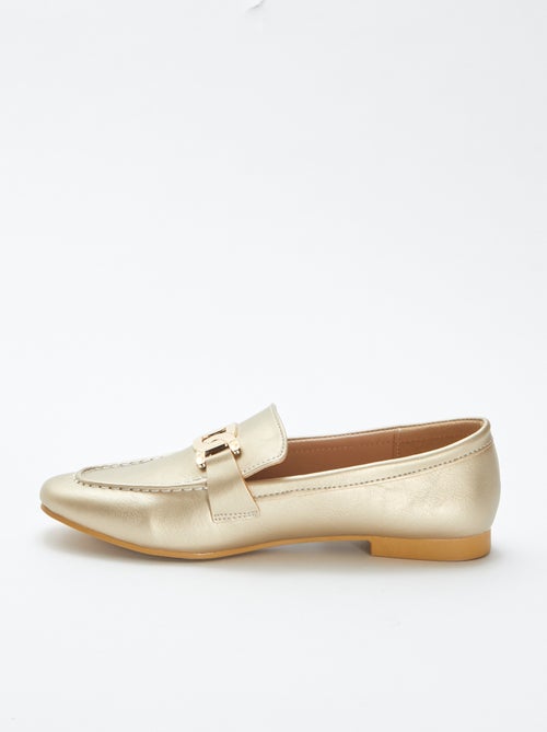 Goudkleurige loafers - Kiabi