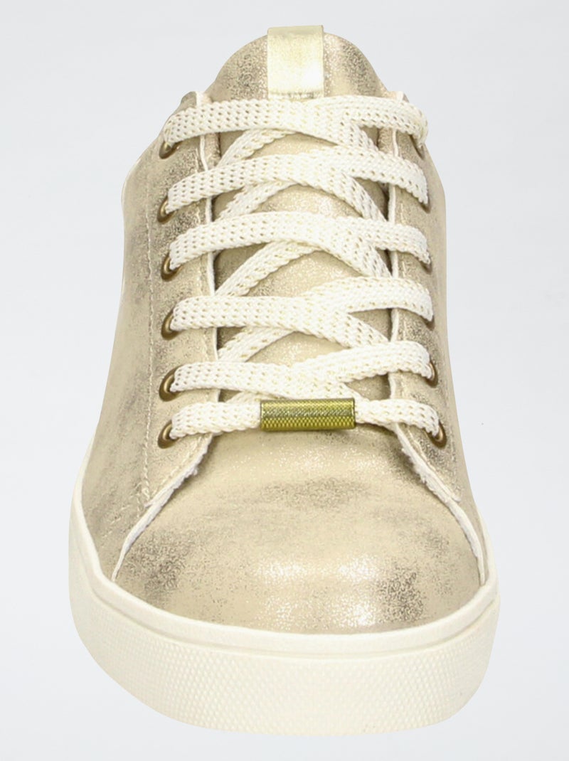 Goudkleurige nette sneakers Biege - Kiabi