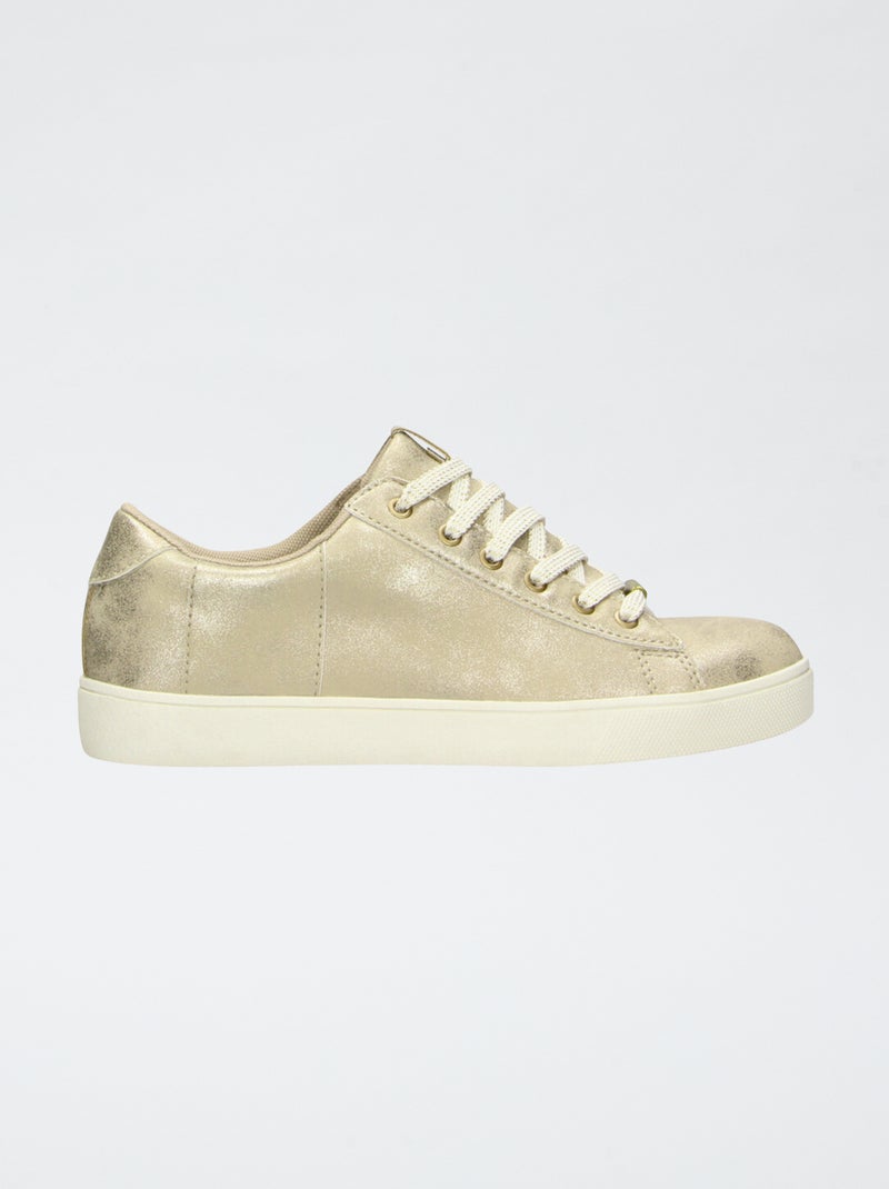 Goudkleurige nette sneakers Biege - Kiabi