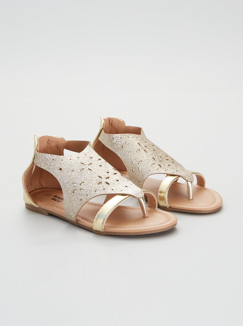 Goudkleurige sandalen BIEGE - Kiabi