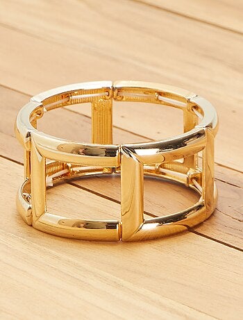 Goudkleurige, vierkante armband - Kiabi