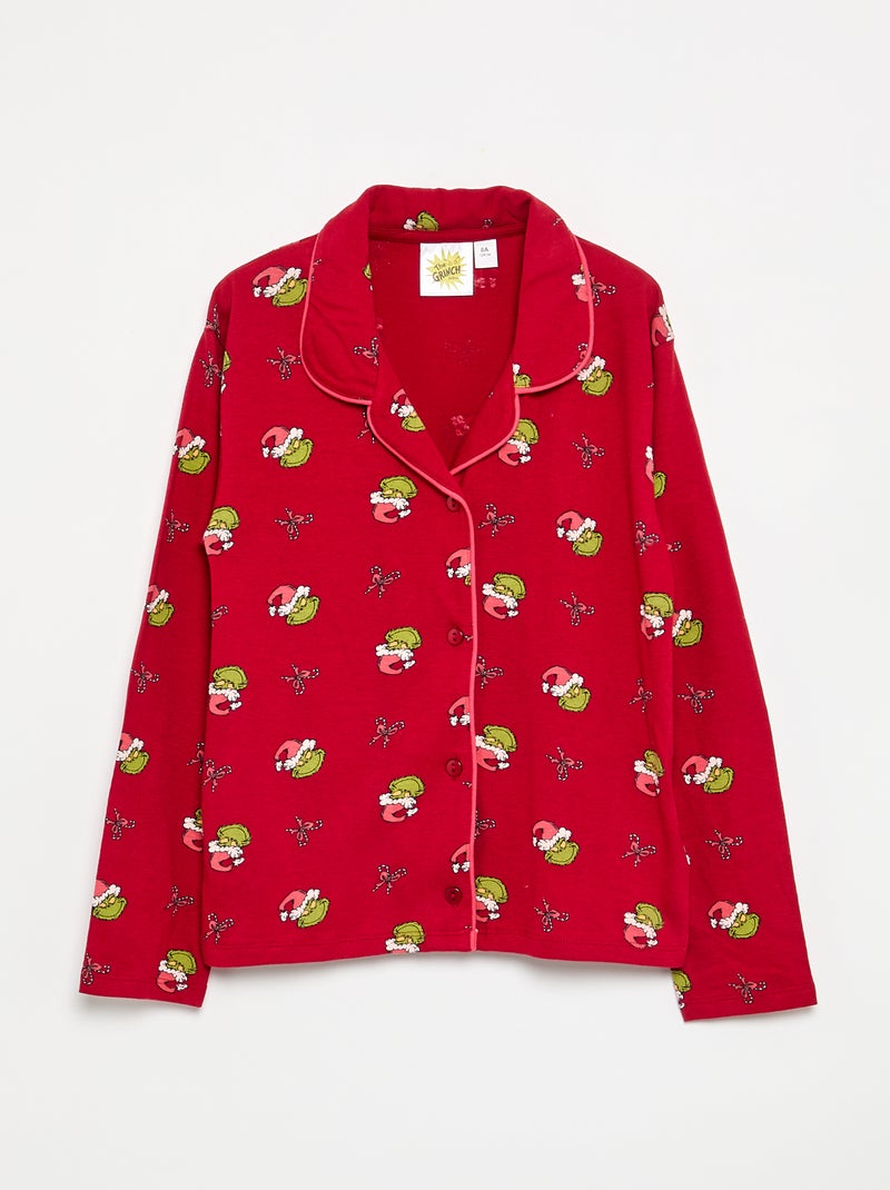 Grinch-pyjama 2-delig - Pyjamajasje + broek Rood - Kiabi
